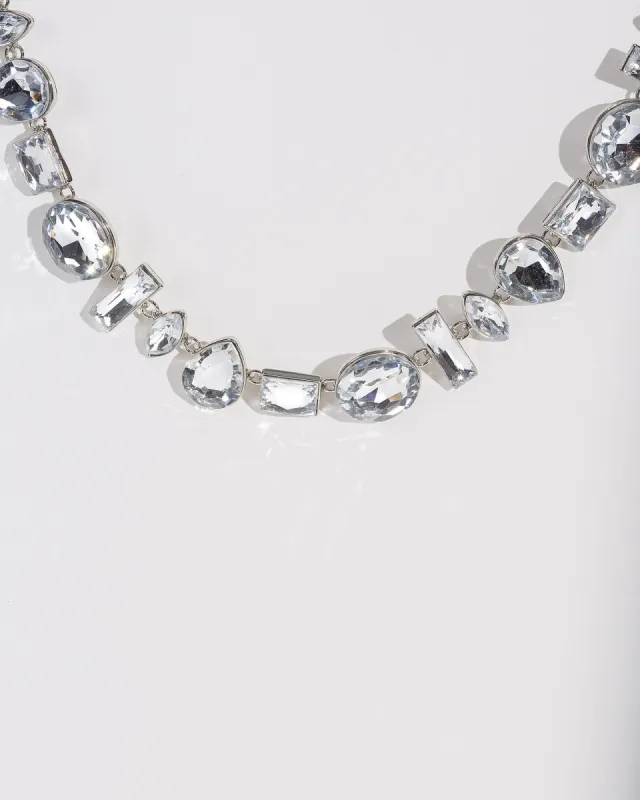 Crystal Chunky Shape Choker Necklace sold by Collete Hayman