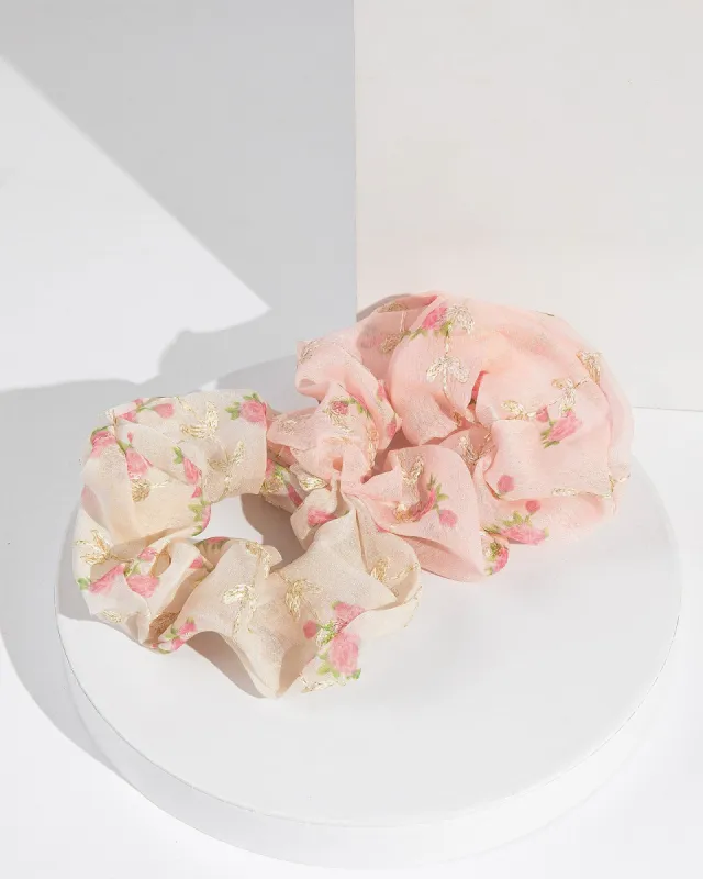 Multi 2Pack Soft Floral Scrunchies sold by Collete Hayman
