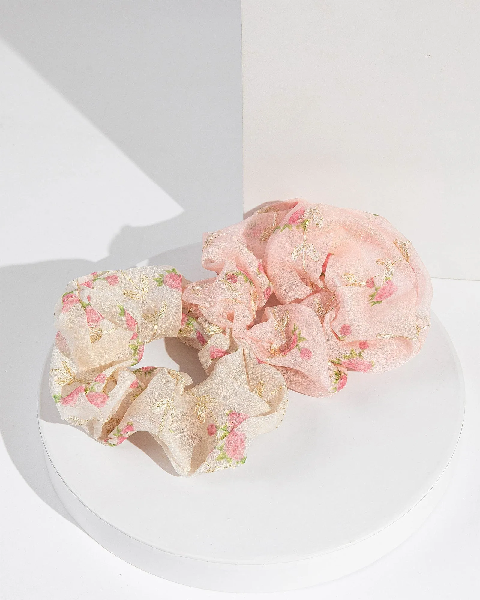 Multi 2Pack Soft Floral Scrunchies sold by Collete Hayman