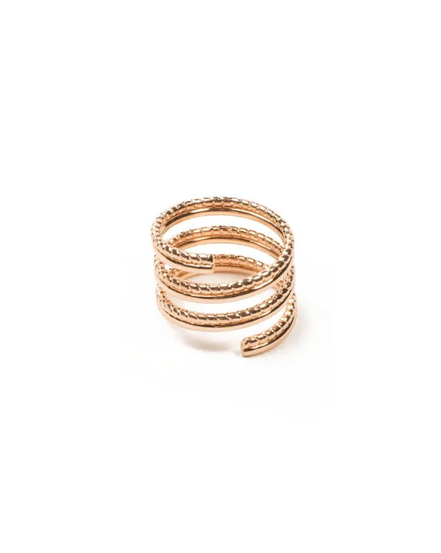 Gold Tone Spiral Ring Rope - Medium sold by Collete Hayman