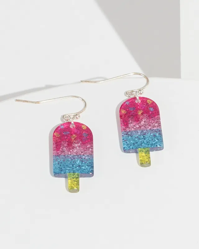 Multi Colour Glitter Ice Cream Earrings sold by Collete Hayman