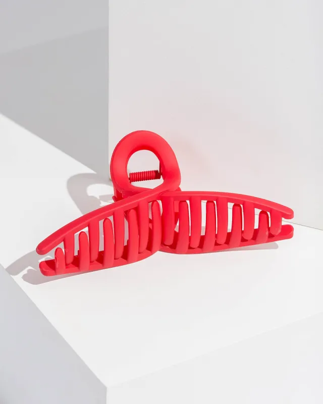 Red Loop Matte Claw Clip sold by Collete Hayman
