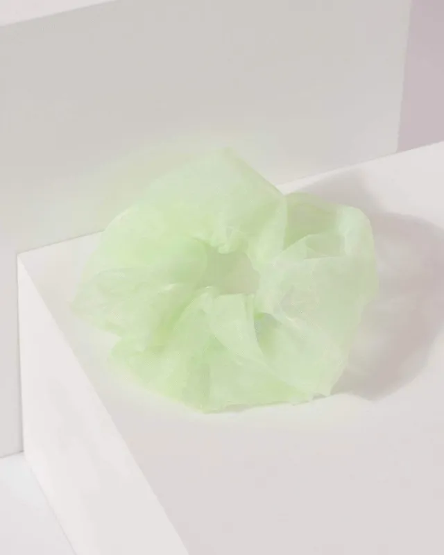Green Plain Organza Scrunchie sold by Collete Hayman