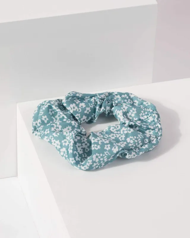 Blue Small Daisy Detail Scrunchie sold by Collete Hayman