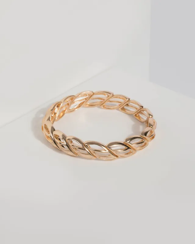 Gold Metal Plaited Stretch Bracelet sold by Collete Hayman