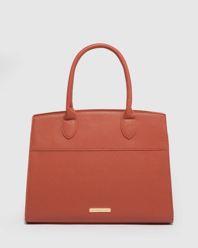 Terracotta Tess Large Tote Bag sold by Collete Hayman