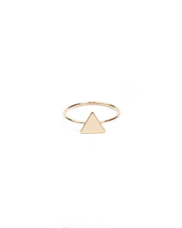 Gold Tone Triangle Metal Ring - Medium sold by Collete Hayman