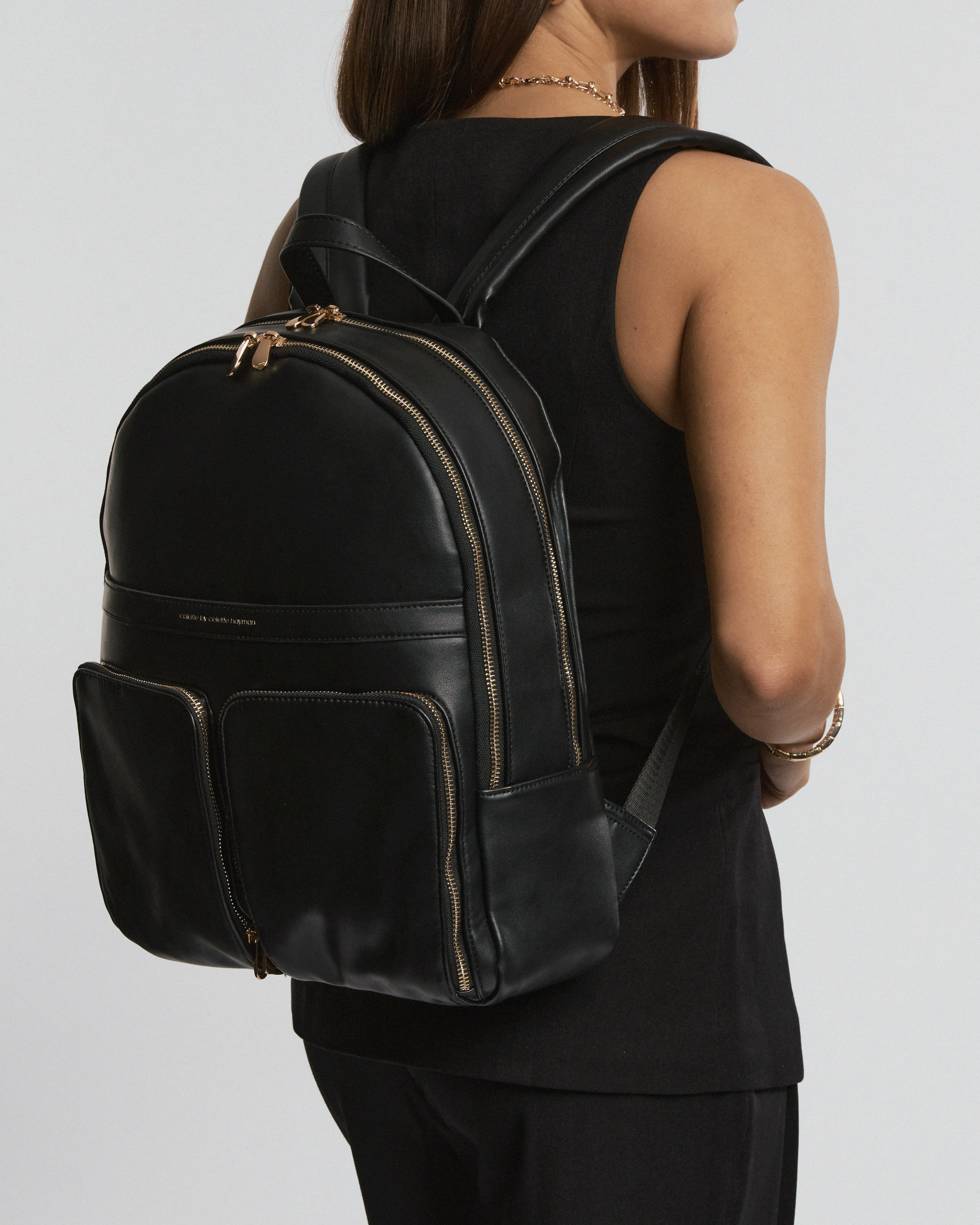 Black Ria Tech Bag Backpack sold by Collete Hayman product image thumbnail 2