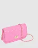 Pink Eboni Quilted Crossbody Bag sold by Collete Hayman