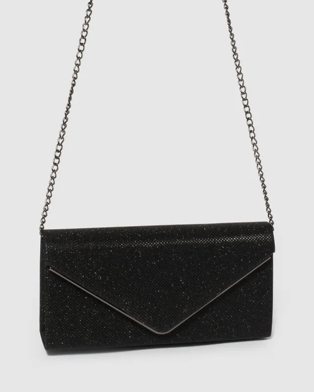 Black Sammie Clutch Bag sold by Collete Hayman