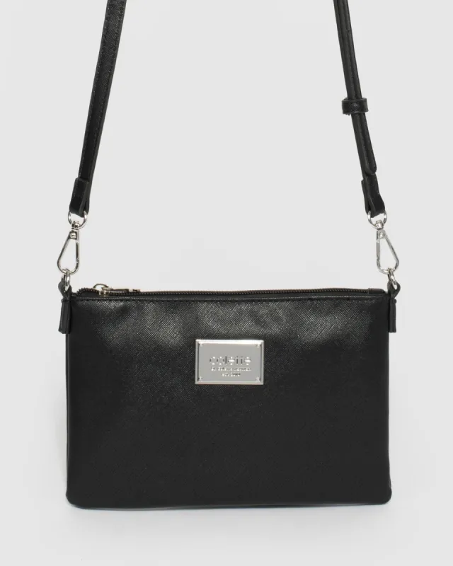 Black Strap Crossbody Bag sold by Collete Hayman