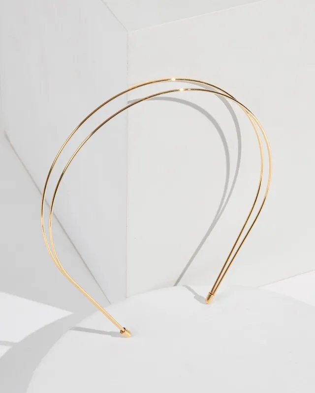 Gold Double Metal Row Headband sold by Collete Hayman