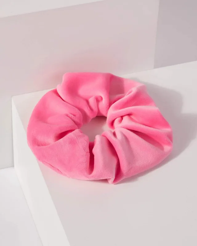 Pink Plain Velvet Scrunchie sold by Collete Hayman