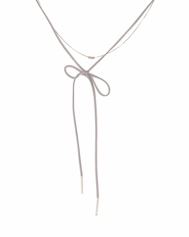 Grey Rose Gold Tone Fine Choker With Rope Necklace sold by Collete Hayman