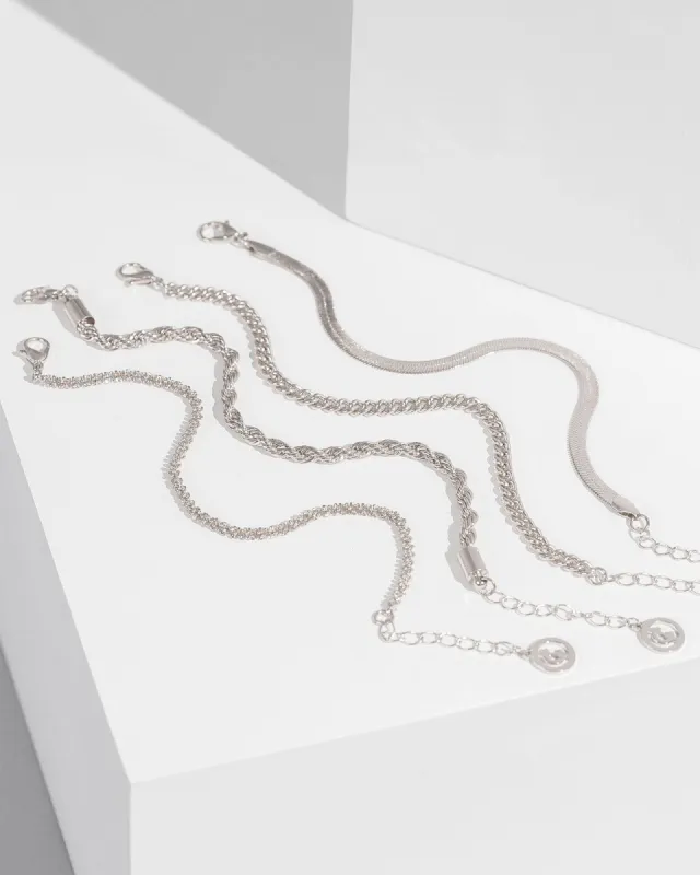 Silver Mixed Chain Bracelet sold by Collete Hayman