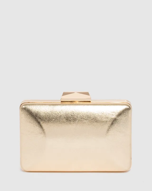 Gold Maxine Clutch Bag sold by Collete Hayman