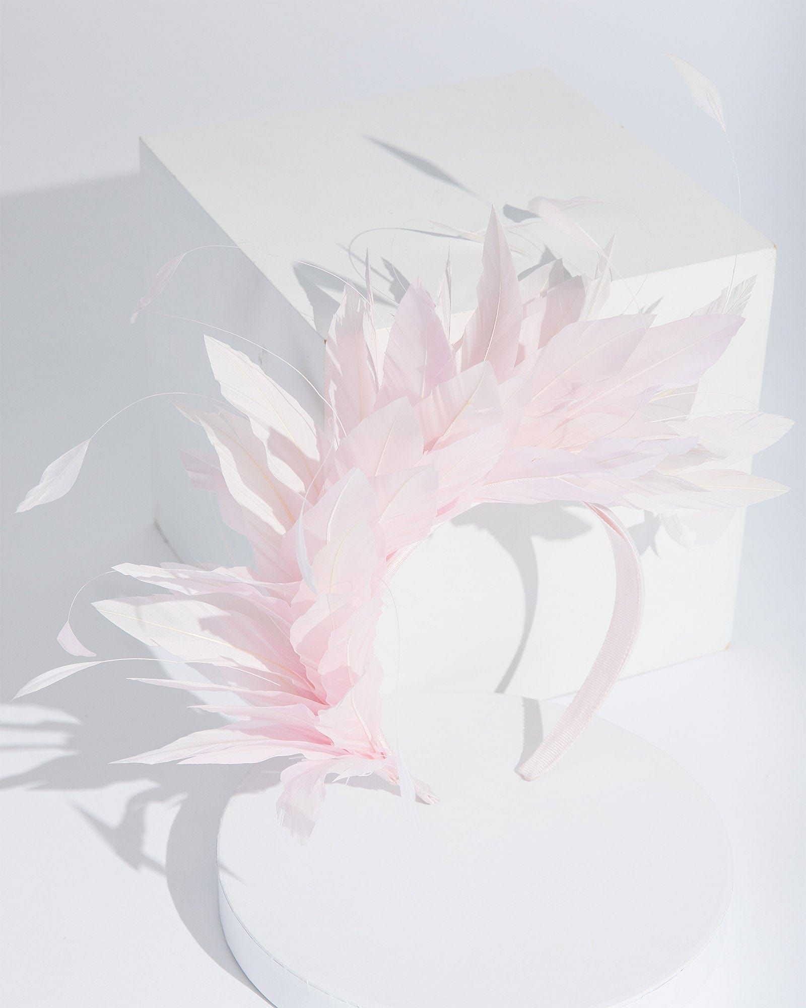 Pink Feather Fascinator sold by Collete Hayman