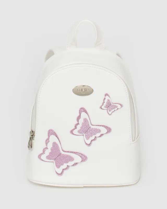 White Lila Butterfly Wing Backpack sold by Collete Hayman