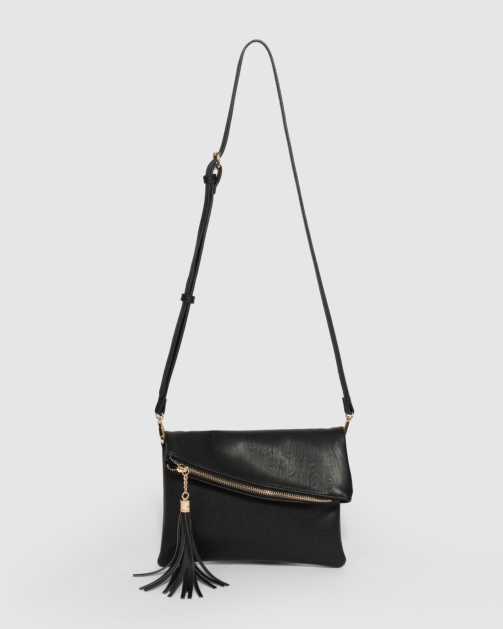 Black Gabi Foldover Clutch Bag sold by Collete Hayman product image thumbnail 4