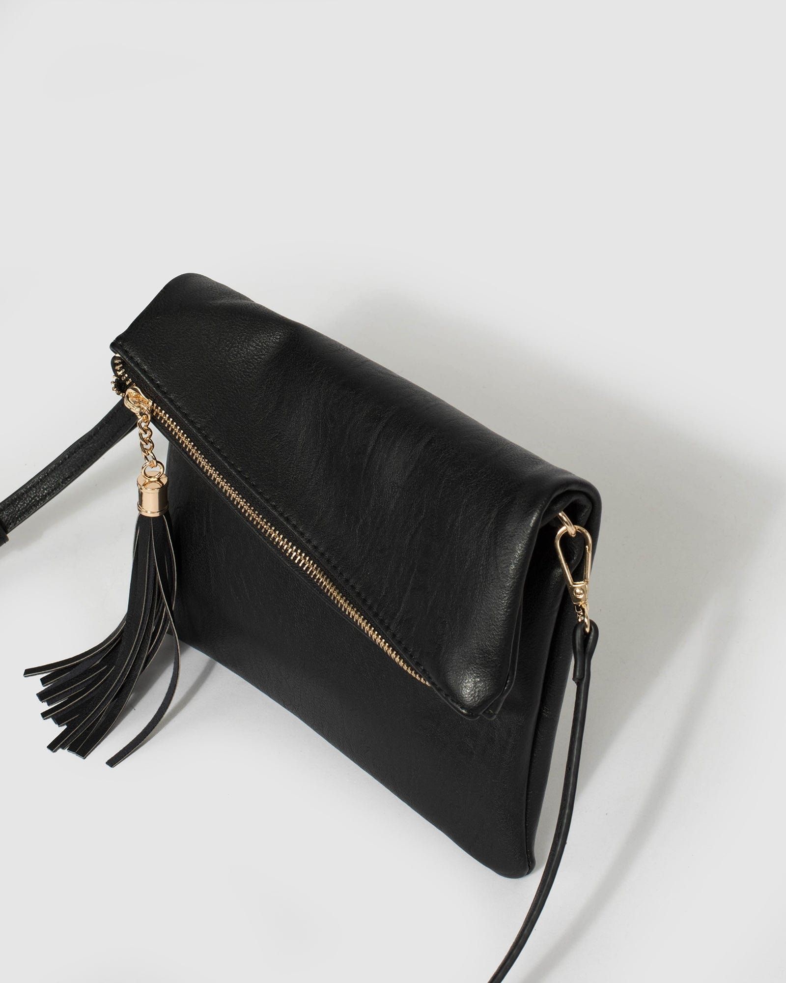 Black Gabi Foldover Clutch Bag sold by Collete Hayman product image thumbnail 6