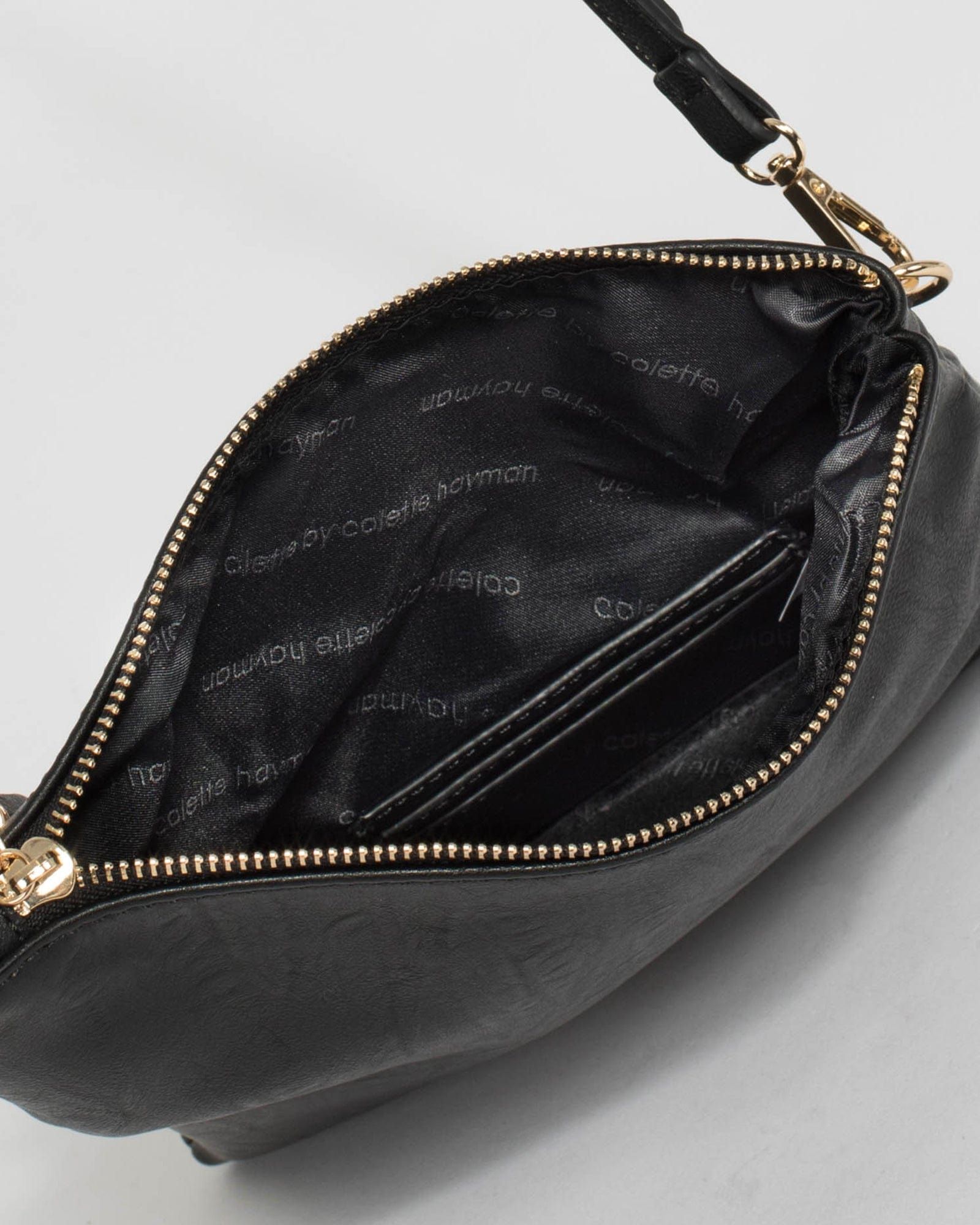 Black Gabi Foldover Clutch Bag sold by Collete Hayman product image thumbnail 9