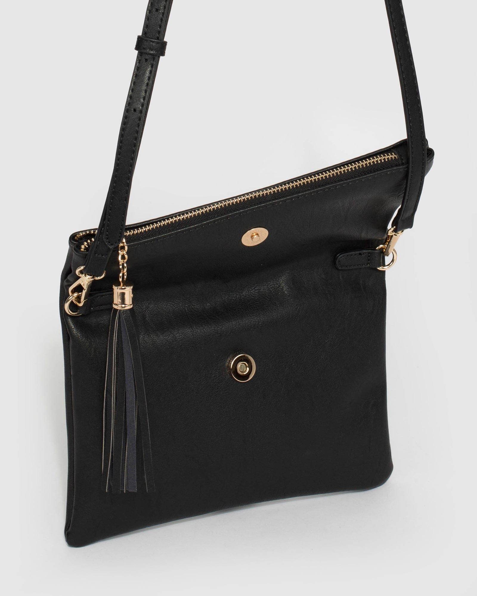 Black Gabi Foldover Clutch Bag sold by Collete Hayman product image thumbnail 7