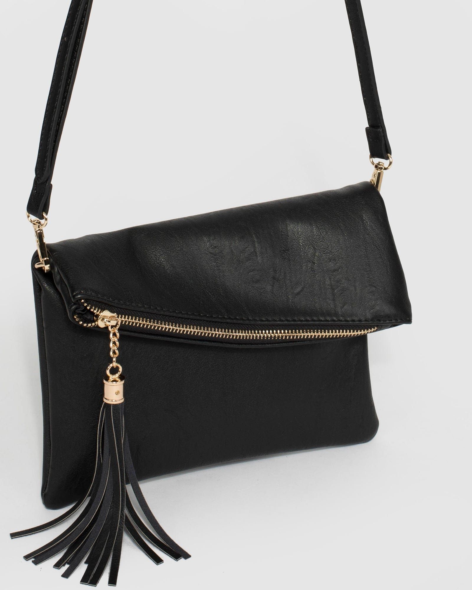 Black Gabi Foldover Clutch Bag sold by Collete Hayman product image thumbnail 3