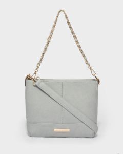 Grey Rae Pom Pom Mini Bag sold by Collete Hayman