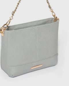 Grey Rae Pom Pom Mini Bag sold by Collete Hayman