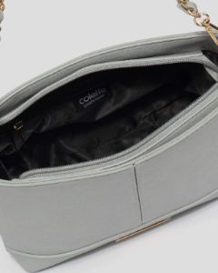 Grey Rae Pom Pom Mini Bag sold by Collete Hayman