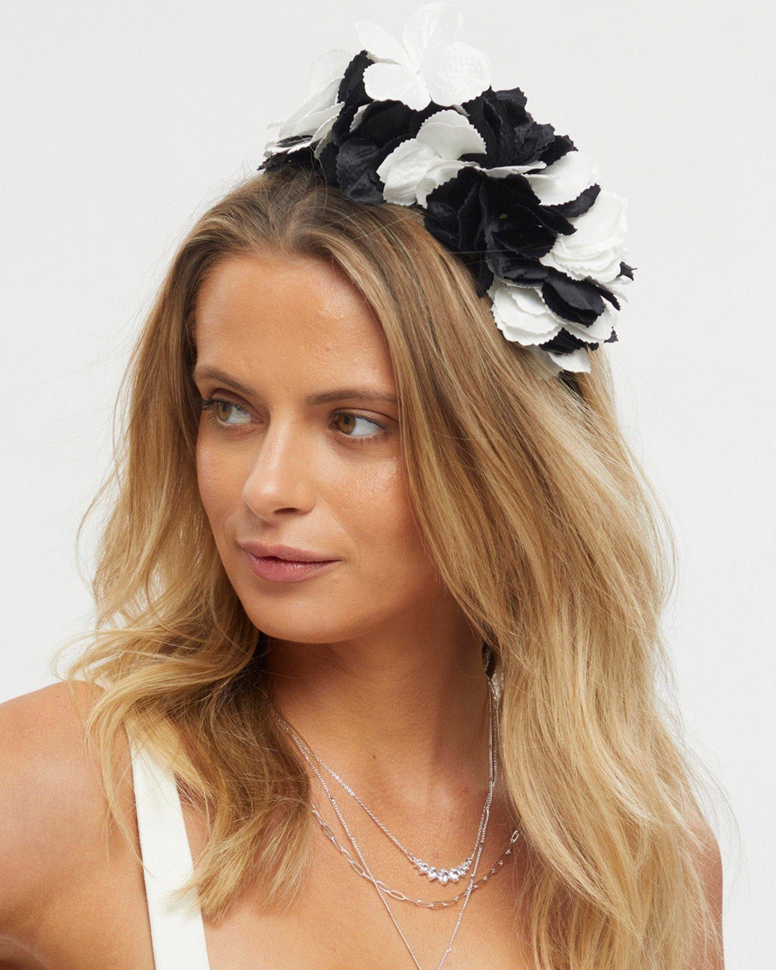 Black Statement Flower Fascinator sold by Collete Hayman product image thumbnail 2