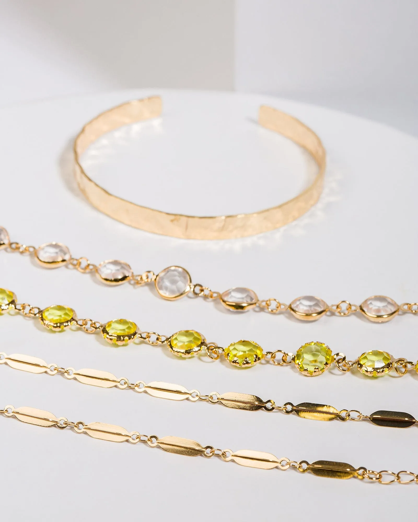 Yellow Layered Crystals Bangle Pack sold by Collete Hayman