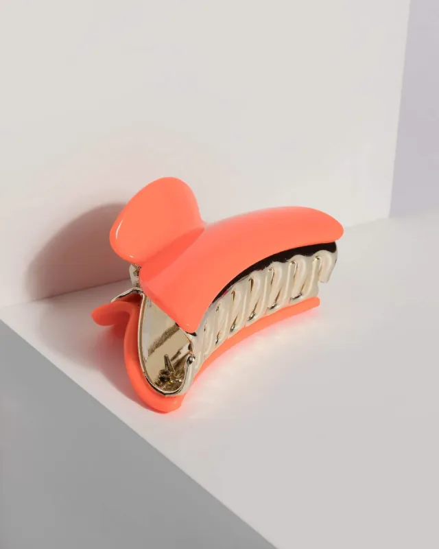 Orange Acrylic Hair Claw sold by Collete Hayman
