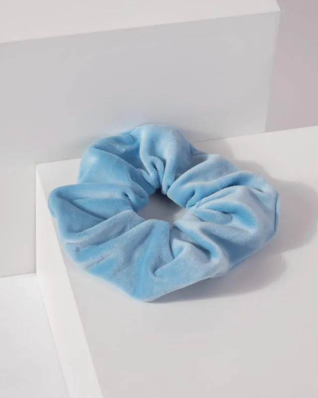 Blue Plain Velvet Scrunchie sold by Collete Hayman