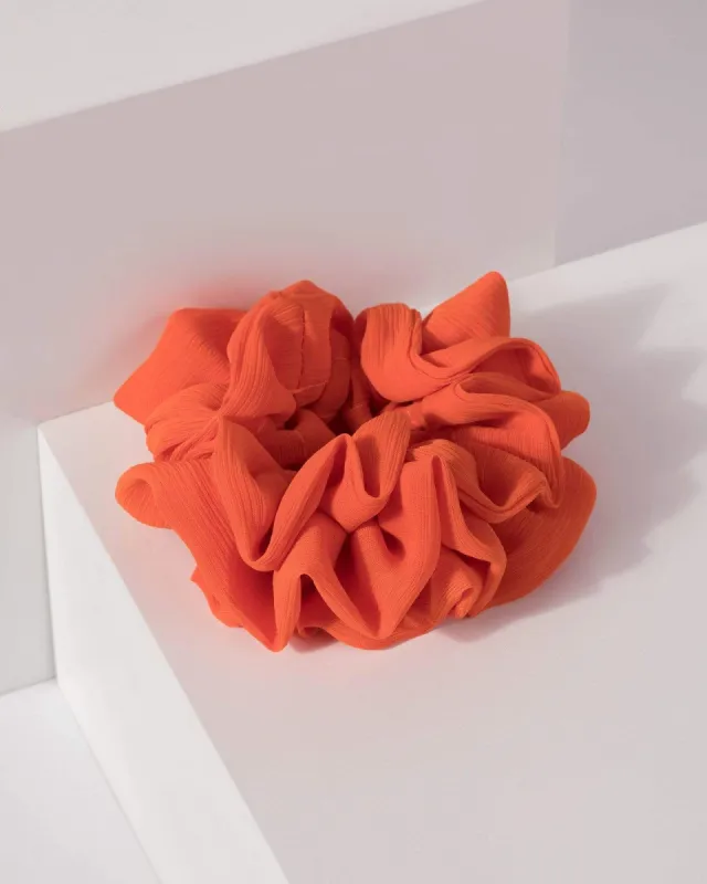 Orange Multi Frill Layer Scrunchie sold by Collete Hayman