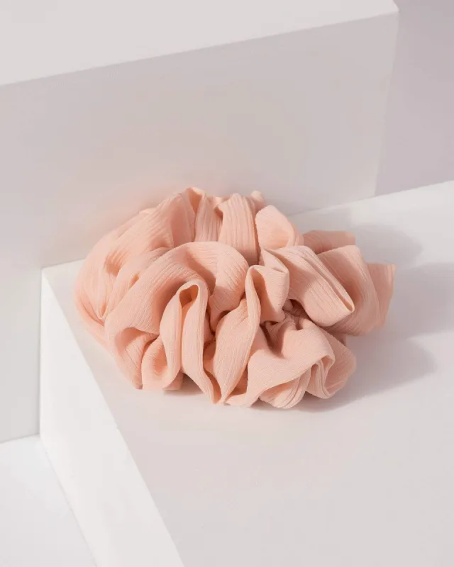 Peach Multi Frill Layer Scrunchie sold by Collete Hayman