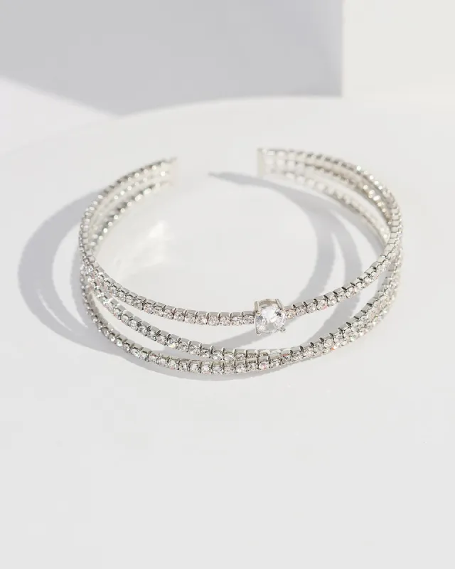 Crystal Crossover Cuff Bracelet sold by Collete Hayman