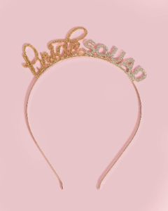 Gold Bride Squad Glitter Headband sold by Collete Hayman