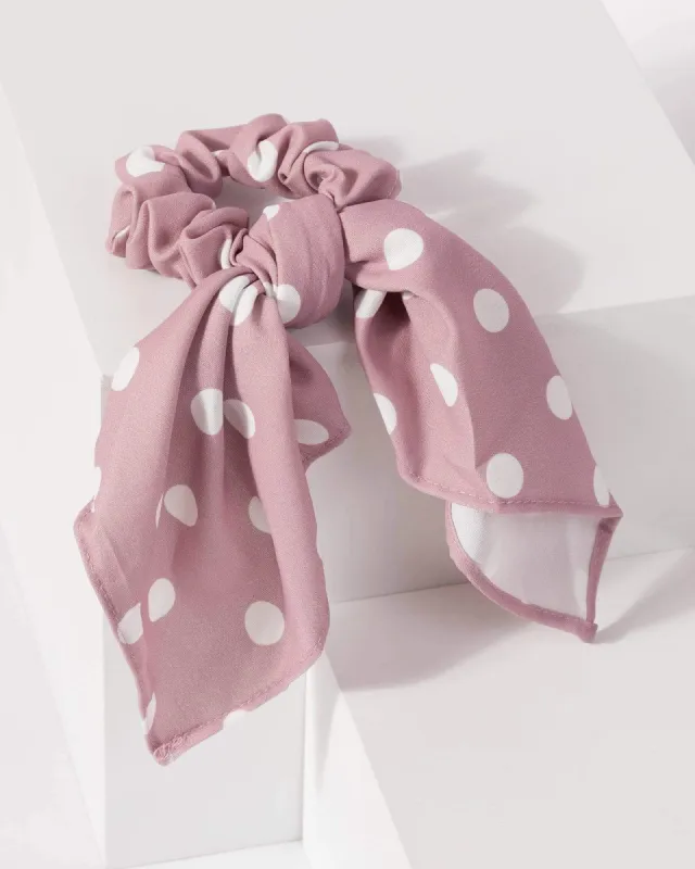 Purple Polka Dot Detail Hair Tie sold by Collete Hayman