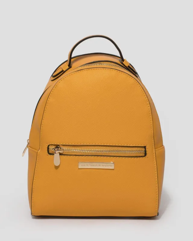 Yellow Bianca Mini Backpack sold by Collete Hayman