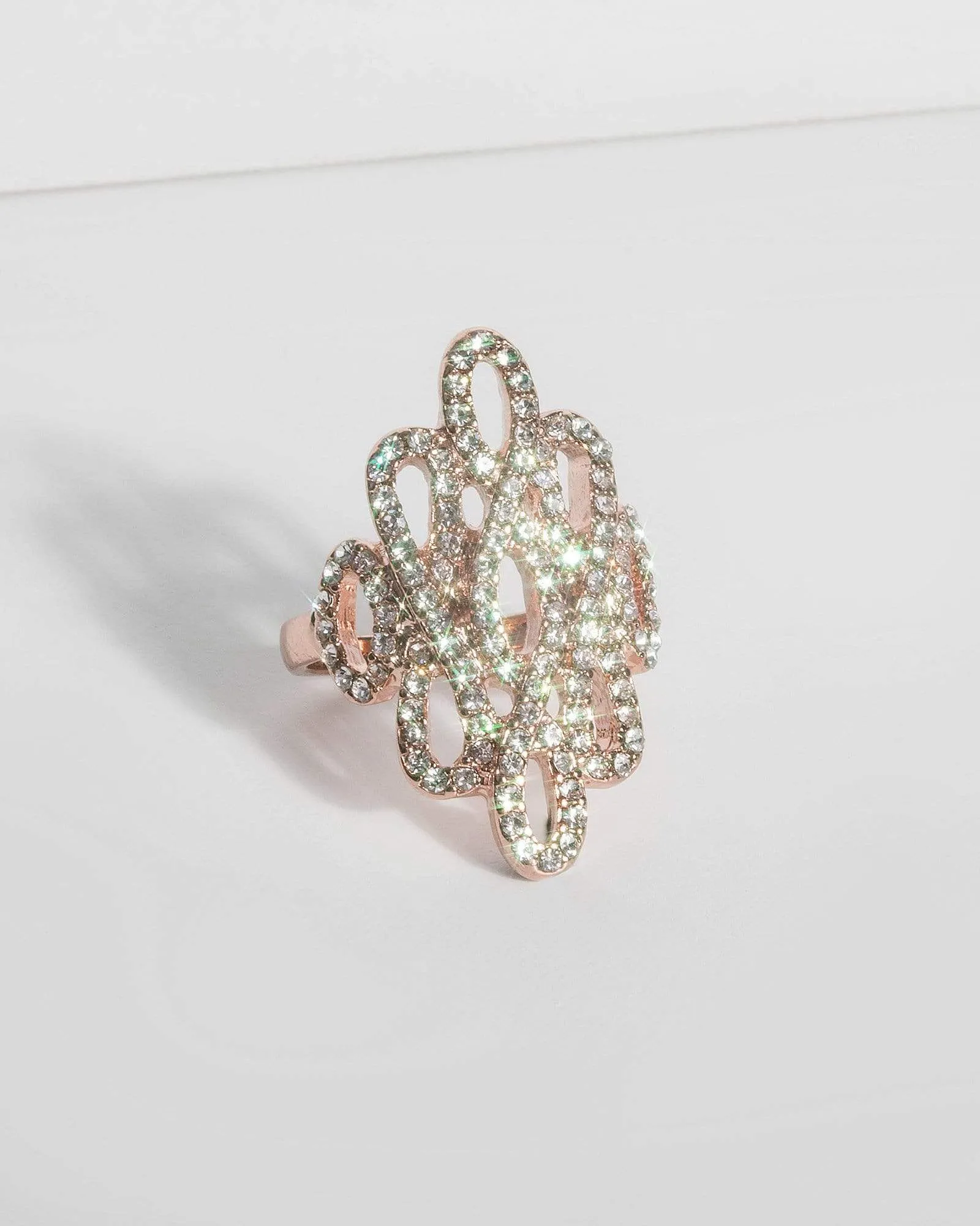 Rose Gold Crystal Encrusted Ring sold by Collete Hayman