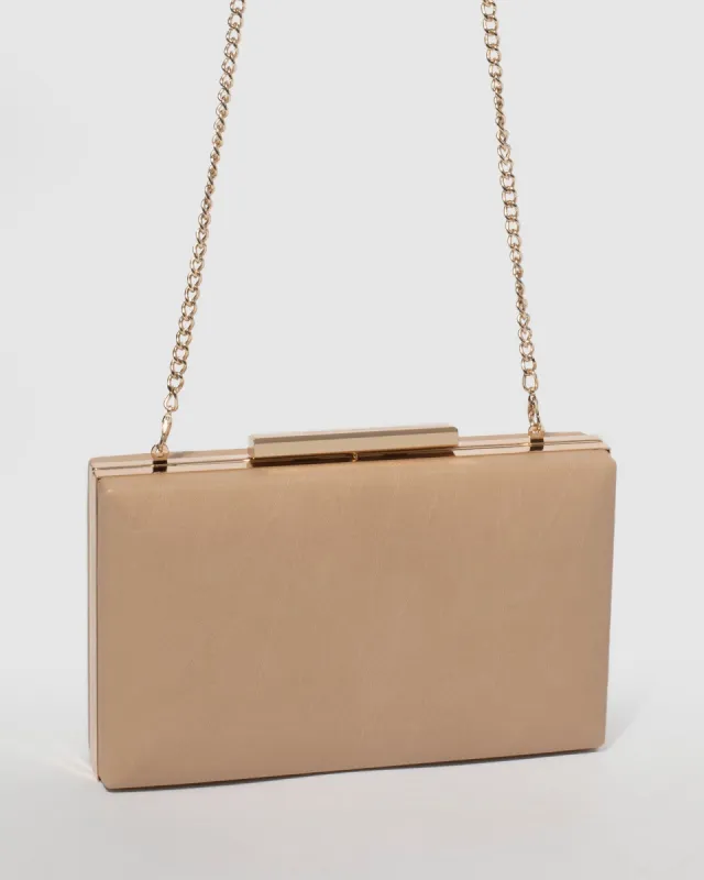 Beige Jaimi Clutch Bag sold by Collete Hayman