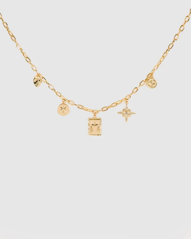 Gold Multi Pendant Statement Necklace sold by Collete Hayman