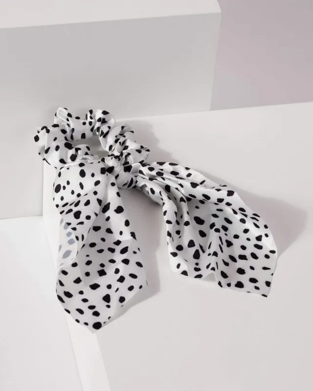 Black And White Multi Spot Detail Hair Tie sold by Collete Hayman