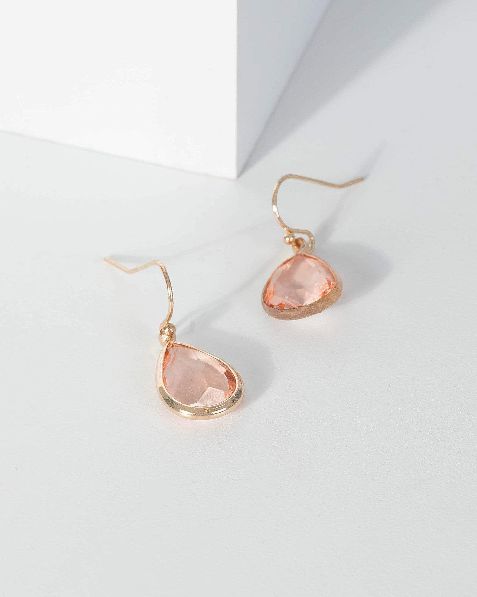Pink Tear Drop Fish Hook Earrings sold by Collete Hayman