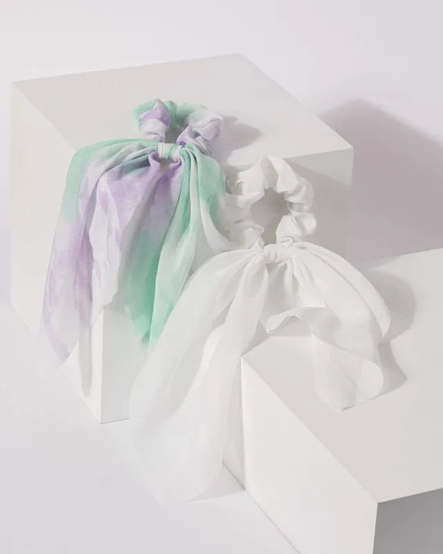 Multi Colour 2 Pack Pastel Colour Hair Tie sold by Collete Hayman