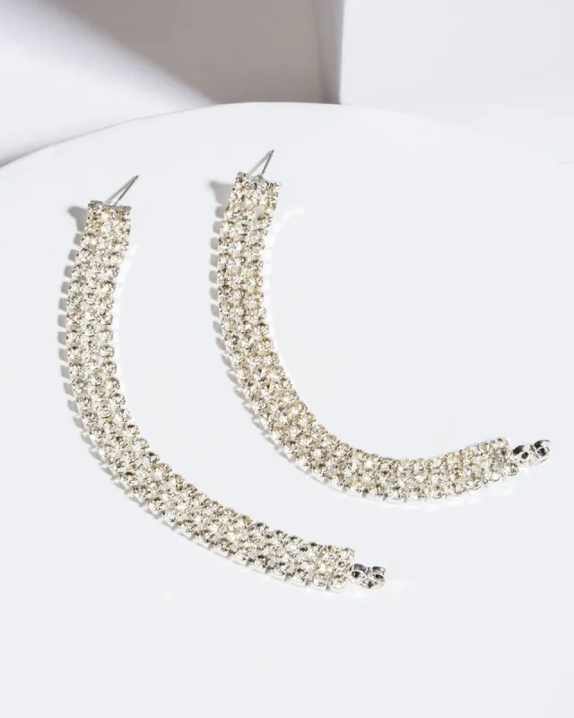 Crystal Row Chain Drop Earrings sold by Collete Hayman