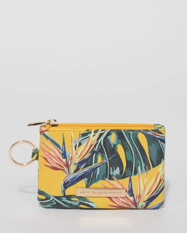 Yellow Print Keyring Purse sold by Collete Hayman