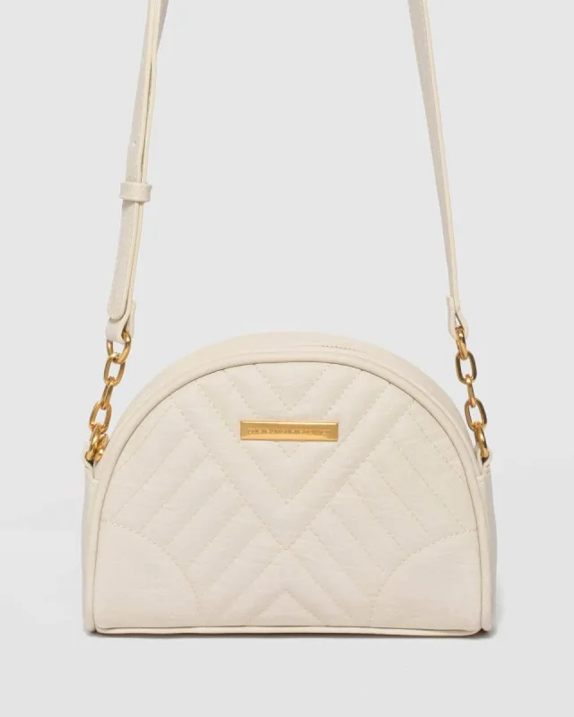 Ivory Elyse Quilt Crossbody Bag sold by Collete Hayman