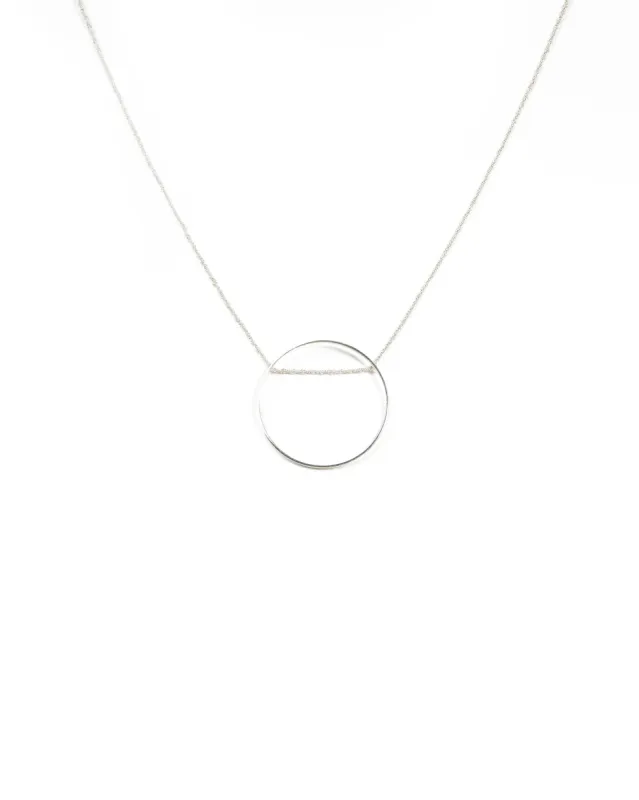 Silver Tone Metal Circle Short Necklace sold by Collete Hayman